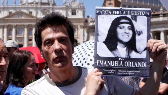 Pietro Orlandi, hermano de la joven desaparecida hace 29 años Emanuela Orlandi, durante un acto en la Plaza de San Pedro del Vaticano. (Foto: EFE)