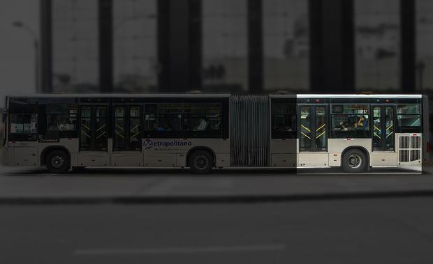 La parte posterior del bus del Metropolitano es la más calurosa.