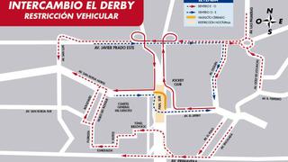 Municipalidad de Lima anunció desvíos en Av. El Derby por obras