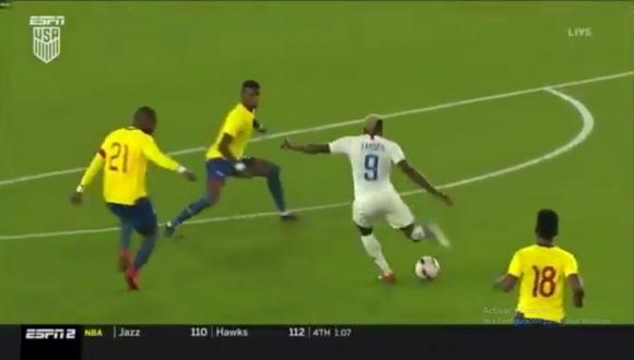 Gyazi Zardes se encargó de colocar el 1-0 en el Ecuador vs. Estados Unidos, con ayuda de un desvío en la defensa rival por fecha FIFA (Video: ESPN)