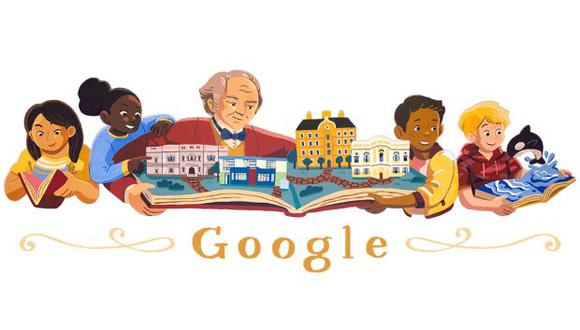 El doodle que Google creó para honrar a George Peabody. (Foto: Google)