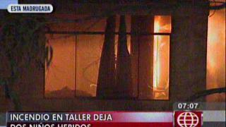 Dos niños heridos dejó incendio en San Juan de Lurigancho