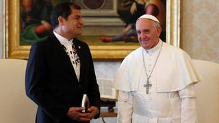 Francisco recibió a Rafael Correa en el Vaticano