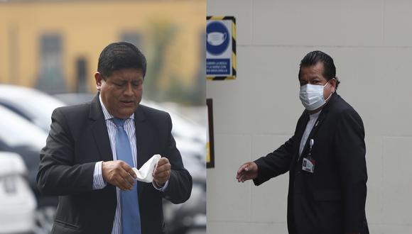 El ministro de Defensa, Walter Ayala y el secretario de Palacio de Gobierno, Bruno Pacheco, son investigados por la Fiscalía de la Nación (Fotos: Grupo El Comercio)