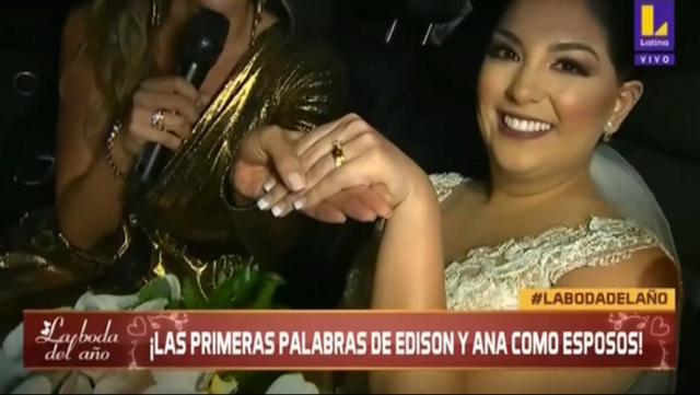 El matrimonio entre Edison Flores y Ana Siucho se convirtió en tendencia en Twitter durante la transmisión. (Capturas de pantalla)