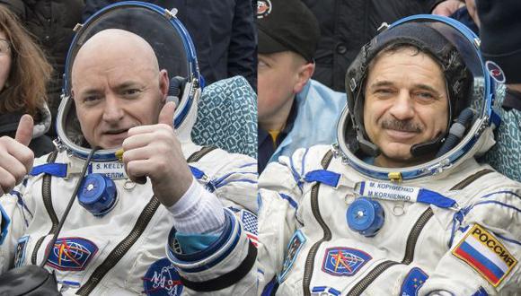 Astronautas retornan a la Tierra tras pasar 340 días en órbita