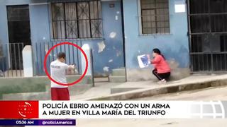 Villa María del Triunfo: policía en estado de ebriedad amenazó con un arma a su vecina | VIDEO