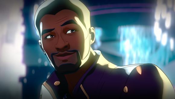 Chadwick Boseman es un relajado T'Challa en "What If...?" episodio 2. Foto: Disney+/ Marvel Studios.
