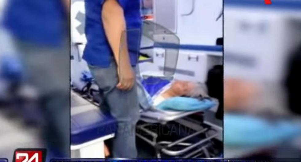 Un video de YouTube muestra el preciso instante que una ambulancia es intervenida. (Foto: Panamericana)