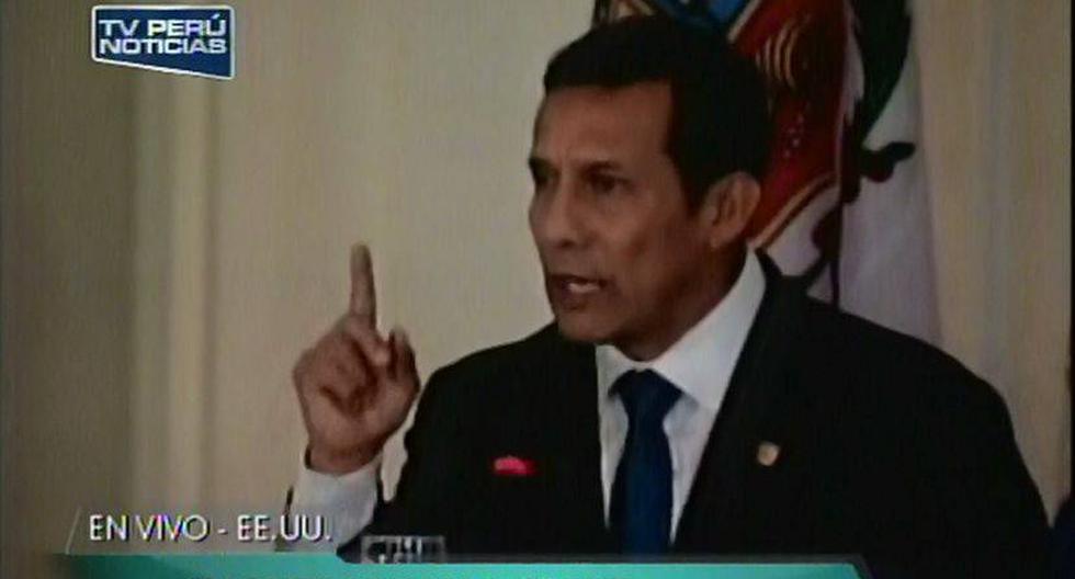“Todos en algún momento hemos necesitado una mano que nos ayude”, afirmó Humala. (Captura: TV Perú)