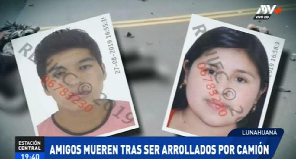 Wilder Cuéllar Martínez (21) y Janeth Gonzales Salazar (19) perdieron la vida durante un accidente de tránsito en Lunahuaná. (ATV+)