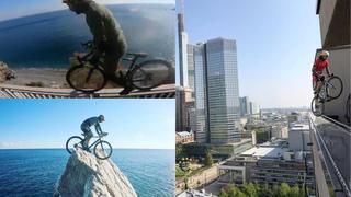Ciclista arriesga su vida de forma absurda en sus viajes por el mundo | FOTOS Y VIDEOS