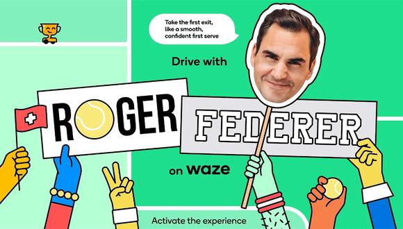 Waze incorpora la voz de Roger Federer en su aplicativo. (Foto: Waze)