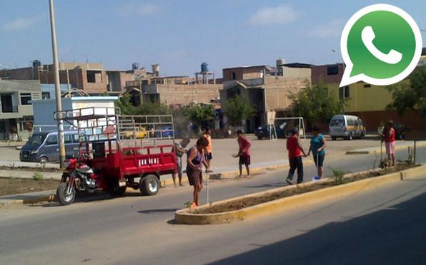 Vía WhatsApp: vecinos de Chiclayo limpian las calles de basura - 1