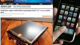 FOTO: el prototipo del primer iPhone era casi del tamaño de una tableta