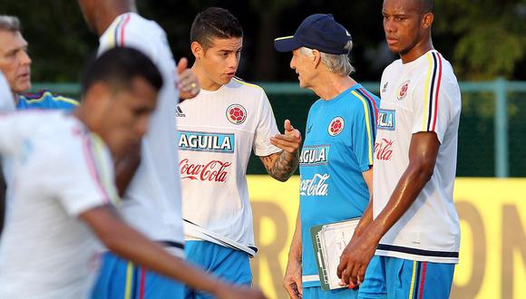 James Rodríguez a Pekerman: "Te deseo lo mejor para lo que viene, José. Serás siempre mi maestro". (Foto: AFP)