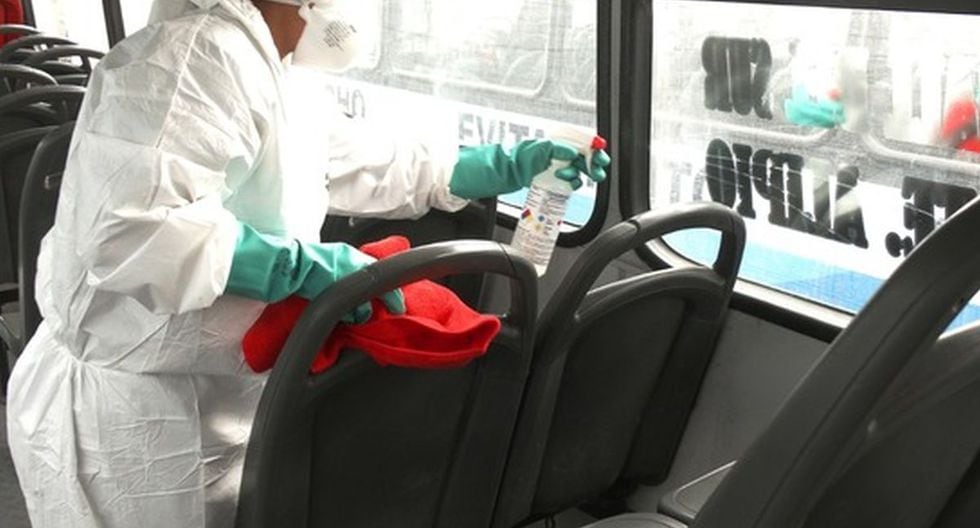 Coronavirus Perú: realizan limpieza y desinfección de buses de ...