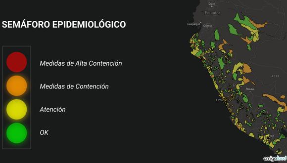“Los distritos que se ocupan el color verde en el semáforo situacional tienden a ser los que poseen menor densidad poblacional”, señaló Burhum en conversación con el periodista Martín Tumay. (Foto: Un semáforo para el huayno)