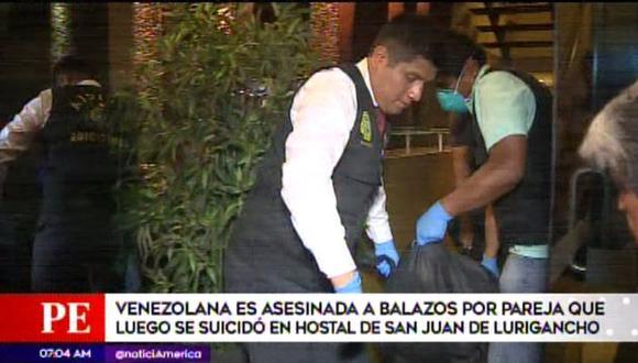 Una mujer de nacionalidad venezolana fue asesinada a balazos presuntamente por su pareja. (Captura: América Noticias)