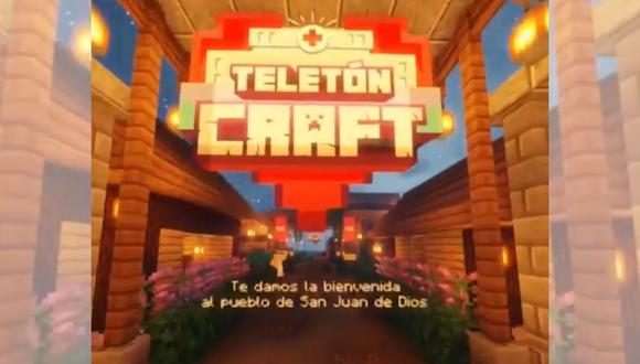 Teletón Craft 2021 inició en noviembre y diferentes gamers peruanos participan en la construcción de un hospital virtual. (Foto: Captura Facebook Teletón Perú)