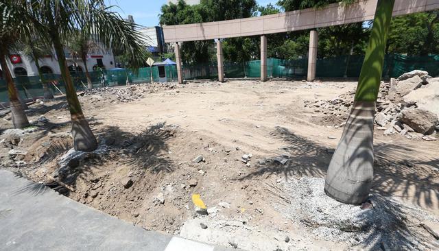 Las obras de la comuna de Miraflores  en el parque Kennedy tienen un costo de S/3 millones. (Alonso Chero / El Comercio)