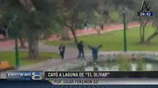 Pokémon Go: cayó a laguna de El Olivar por caminar y jugar app