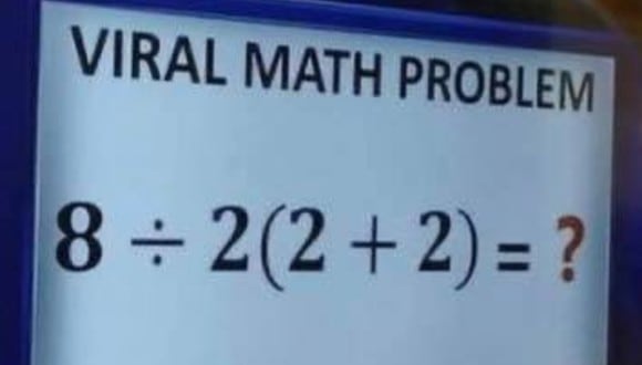 Así como ves, este problema matemático no tuvo una resolución buena por parte de miles de personas en Facebook y Twitter, hasta que respondió un profesor de matemáticas. (Foto: Fox)