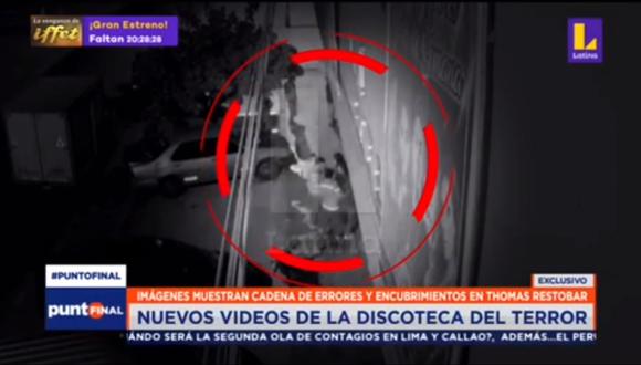 Se revelaron nuevos videos de la tragedia ocurrida al interior de la discoteca Thomas Restobar de Los Olivos | Foto: Captura de video / Latina