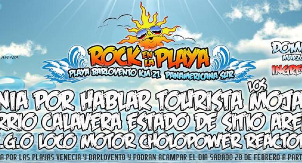 Conoce el cartel del festival \"Rock en la playa\". (Foto: Facebook)