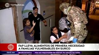 Coronavirus en Perú: Fuerza Aérea entrega víveres a familias vulnerables de Surco