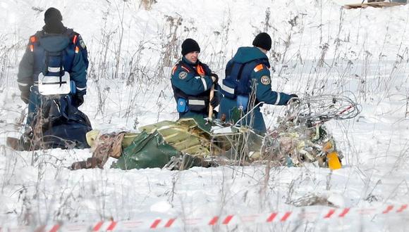 Rusia: La nieve complica investigación sobre caída de avión de pasajeros. (EFE).