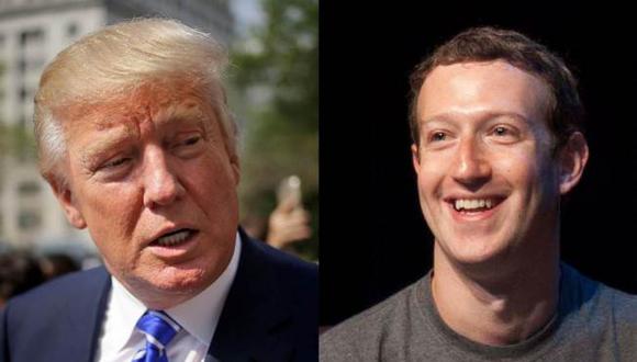 ​Donald Trump, presidente de Estados Unidos, y Mark Zuckerberg, fundador de Facebook.