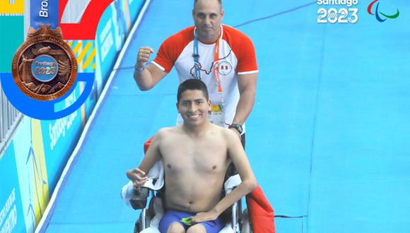 Rodrigo Santillán ya tiene tres medallas de bronce en los Juegos Parapanamericanos Santiago 2023 | Foto: IPD / Cortesía