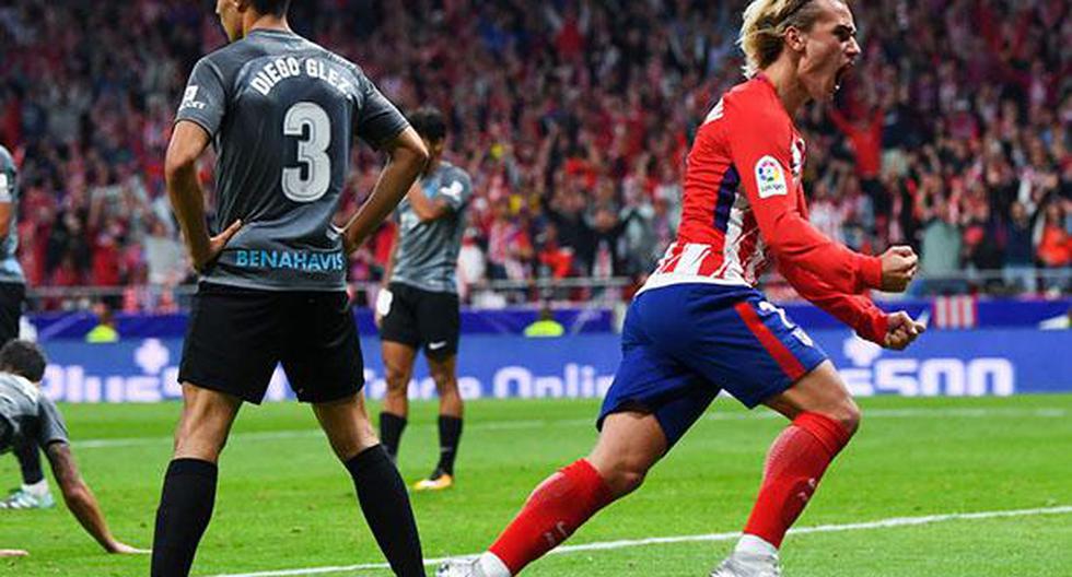 Antoine Griezmann marca el primer gol del nuevo estadio del Atlético Madrid, el Wanda Metropolitano. (Foto: Getty Images)