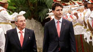Trudeau estrecha lazos con la Cuba de Raúl Castro