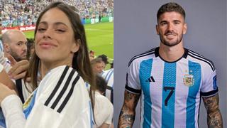 Tini Stoessel alentó a Rodrigo de Paul desde el estadio en Qatar 2022: “Te amo mucho, Rodri”