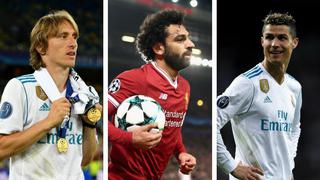 Modric, Cristiano Ronaldo y Salah, los candidatos al Jugador del Año de la UEFA