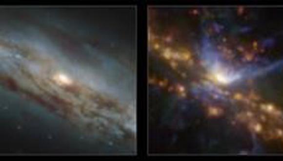 Galaxia NGC 7582, (Foto: ESO/JUNEAU ET AL)