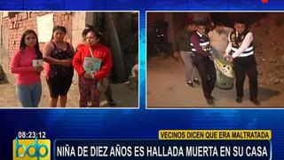 San Juan de Lurigancho: niña fue hallada muerta en su casa