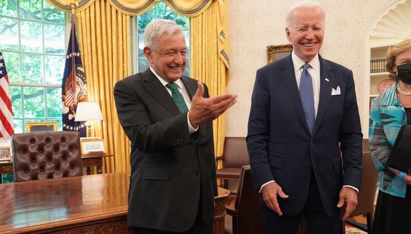 El presidente de México, Manuel López Obrador junto al presidente de Estados Unidos, Joe Biden. (Foto: Web AMLO)