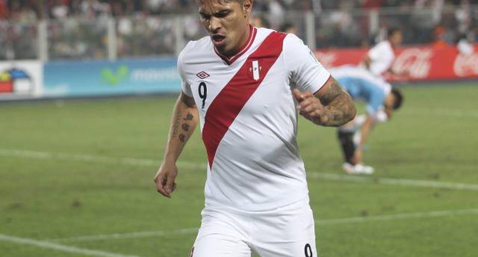 Paolo Guerrero no pudo anotar en el primer tiempo del Perú vs Uruguay (Foto: Andina)