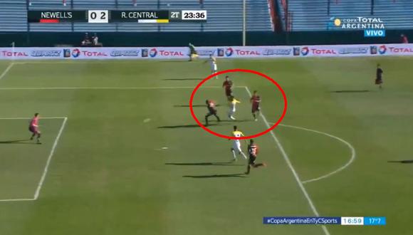 Newell's vs. Rosario Central: el golazo de Zampedri para el 2-0 en la Copa Argentina. (Foto: captura)
