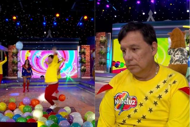 Ricardo Rondón protagoniza aparatoso resbalón en el programa "En boca de todos". (Foto: Captura América TV)