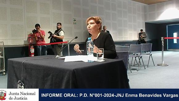 Enma Benavides respondió ante los cinco integrantes de la JNJ sobre propuesta para destituirla. (Facebook: JNJ)