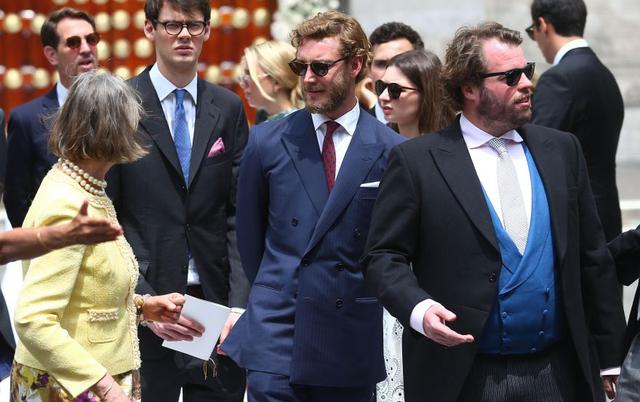 Pierre Casiraghi, tercer hijo de Carolina de Mónaco y Stéfano Casiraghi, saliendo de la Basílica de San Pedro. (Foto: Agencia)