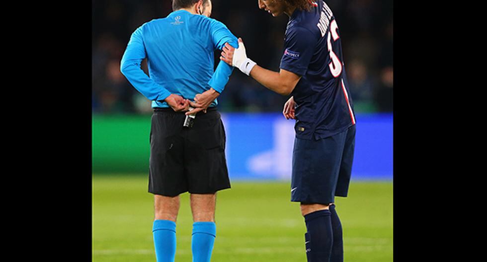 Travesura de David Luiz en el PSG vs. Chelsea. (Foto: Getty Images)