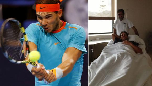 Rafael Nadal se operó hoy del apéndice en España