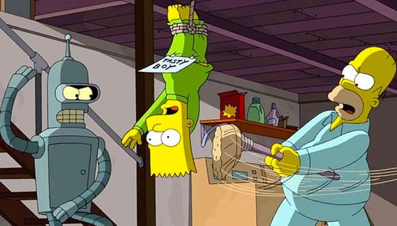 "Los Simpson": mira un adelanto del crossover con "Futurama"