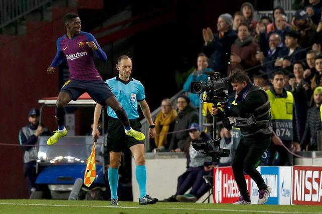 Barcelona vs. Tottenham: mira el golazo de Dembélé para el 1-0 que hizo delirar al Camp Nou. (Foto: EFE/Reuters/AFP)