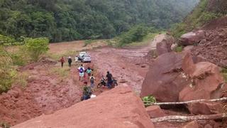 San Martín: derrumbe de rocas por intensas lluvias aisló a distrito de Chazuta